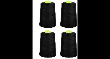 Phoenix 4x 5000m overlock garen - zwart