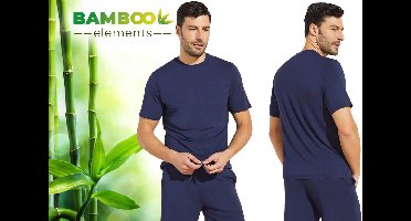 Bamboe T Shirt Heren - Navy - Regular Fit - Casual Heren T Shirt - Bamboo - Ronde Hals