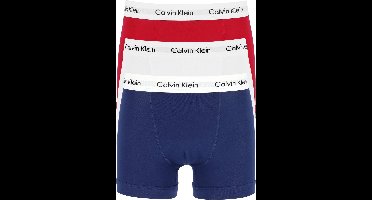 Calvin Klein Trunks Heren Onderbroeken - 3-pack - Blauw/Rood/Wit