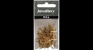 Creativ Company hanger kruis verguld metaal 20 stuks sieraden maken.