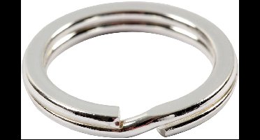 Creotime Splitring, d: 15 mm, verzilverd, SP, 15 stuks