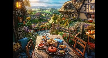 Schmidt legpuzzel Breakfast with a View - 1000 stukjes puzzel volwassenen.