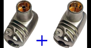 Televes coax stekkers (o.a. Ziggo modem) EasyF(it) – DUO PACK B: 1 x Televes 413310 (IEC vrouw) en 1 x Televes 413410 (F-connector)