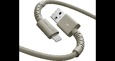 Fresh 'n Rebel FlexWave Oplaadkabel voor iPhone - USB – Extra lang (2m) - Siliconen gevlochten kabel - USB-A naar Apple Lightning - Dried Green