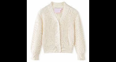 vidaXL - Kindervest - gebreid - 104 - sneeuwwit