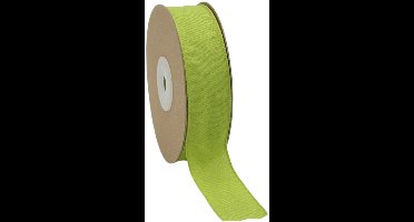 Wired Naturel Lint Lime Katoen - 25 mm. / 20 mtr.