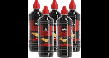 Fancy Flames Fakkelolie - 5x - 1 liter - lange brandduur - voor buitengebruik - roetloos - sfeer maken