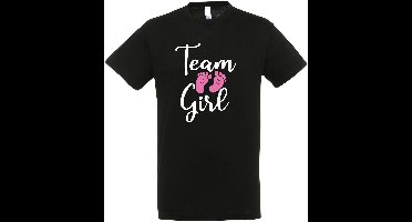 Team Girl T-shirt - Gender Reveal Party T-Shirt – Team Roze of Team Blauw – Zwangerschap Aankondiging Shirt – Baby Geslacht Onthulling Kleding – Mama Papa Familie Matching Outfit - Maat S