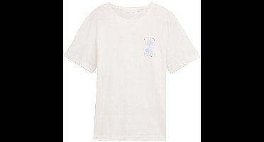 Tom Tailor - T-shirt met print - Maat XL - off white