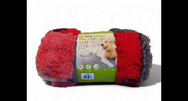 Topmast VetBed Patchwork Patchwork RED - 100 x 75 cm - Antislip & Hypoallergeen