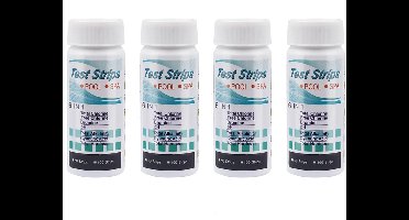 4stuks - Waterkwaliteit zwembad - 50x stuks - Watertester - Zwembad test strips - Water teststrips - 6-in-1 Teststrips - voor het testen van de - Testkit - Controle van waterkwaliteit