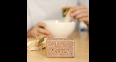 4x Savon de Marseille Zeep Miel (Honing) – 125g – Met Karitéboter – Handgemaakt & Plantaardig – Vegan – Zeepengeurboetiek