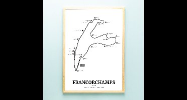 Ditverzinjeniet.nl Poster Formule 1 Circuit Belgie Francorchamps - A3 Formaat