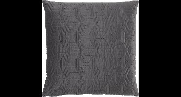 Dutch Decor JOAN - Sierkussen 45x45 cm - donkergrijs - antraciet - Inclusief binnenkussen