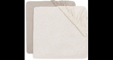 Jollein Hoeslaken Ledikant - 70/75x140/150cm - Jersey - Oatmeal/Sand