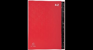 Exacompta 57222E Recycling Bureau Ordner van extra sterk karton 24 vakken A-Z voor DIN A4 kijkgaten kunststof versterkte tabbladen organizer mapvak dossier register map blauw