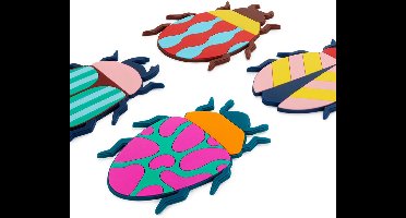 Balvi onderzetters The Beetles set van 4 kunststof