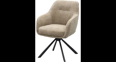 Eetkamerstoel Avola - Taupe - eetkamerstoelen set van 2