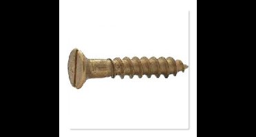 Deltafix houtschroeven 2,5 x 12 mm - messing - platkop