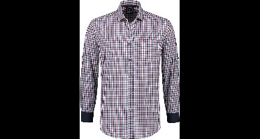Oktoberfest Overhemd Heren - Blouse - Blauw-Wit-Wijnrood - Maat XXL