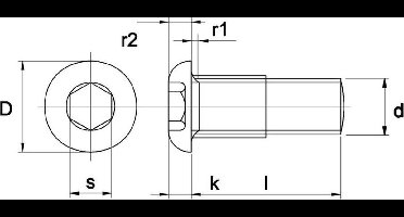 Inbusbout Iso7380 10.9 Bk M5X35Mm Elvz - 200 stuks