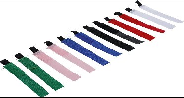 BGS 80825 - Assortiment de bandes auto-agrippante | 20 x 190 mm | 12 pièces