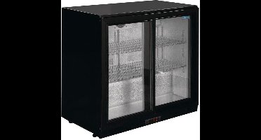 Polar G-Serie 2-Deurs Barkoeling Met Schuifdeuren Zwart 208l, Polar GL003