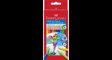 Faber-Castell kleurpotloden - driekantig - kartonnen etui à 24 stuks - FC-116544
