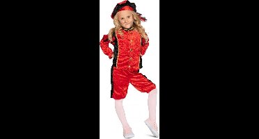 Pietje velours rood/zwart maat 140