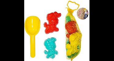 Woezel en Pip Strandset - Zandspeelset - 3-delig - Schepje - 2 Zandvormpjes