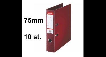 10 x Esselte Ordner Basic - rug 75mm - A4 - Bordeaux
