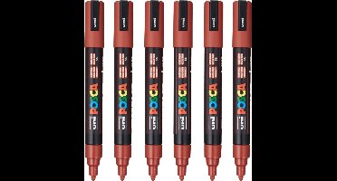 Posca Stiften PC-5M Medium Tip - verfstiften - Robijnrood - 6 stuks