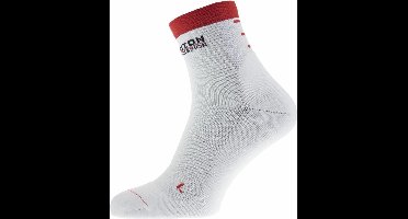 Horizon Quarter compressie sportsokken - Wit / Rood - Uitstekende anatomische pasvorm - Stevige compressie - Schoenmaat: 35-38