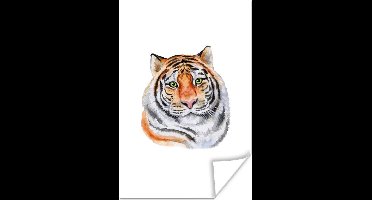 Poster Tijger - Kop - Groen - 20x30 cm