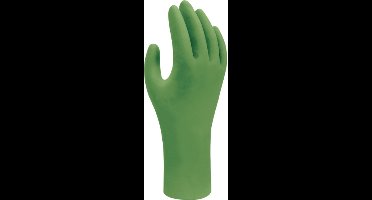 Showa  Wegwerp handschoen -  Bio-nitril - Poeder en Latex vrij- 100 stuks - Maat 2 x XL  - Groen 6110PF