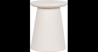 vtwonen Button Bijzettafel - Keramiek - Wit - 45x35x35