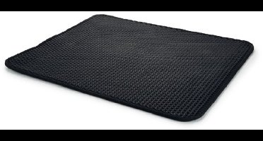 Beeztees Kattenbakmat Dubbel - Kattenbak - Zwart - 60x50x1 cm