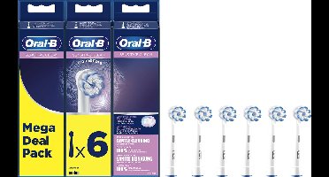 Oral-B Sensitive Clean - Met CleanMaximiser-technologie - Opzetborstels - 6 Stuks