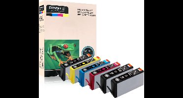 HP 364 XL 364XL Compatible Inktcartridge 6-pack 2 Zwart, 1 photo Zwart (PBK), 1 Cyaan / Magenta / Geel, met chip inktniveau weergeven