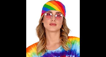 Bandana regenboog 55x55 cm - 100% katoen - voor volwassenen / unisex