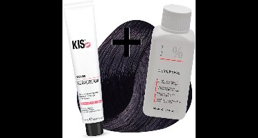 KIS haarverfset - 2C Donker cassis  - haarverf & waterstofperoxide