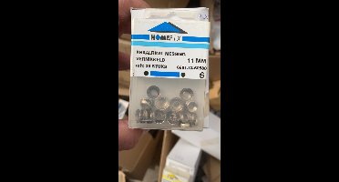 Homefix kraalring messing vernikkeld 11mm 30st