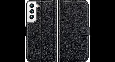 Just in Case hoesje geschikt voor Samsung Galaxy S22+ - Book Hoesje met Pasjesvakken - Zwart