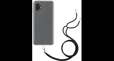 Just in Case hoesje met koord geschikt voor Samsung Galaxy Xcover 6 Pro Hoesje met Koord - Flexibele Case - Transparant