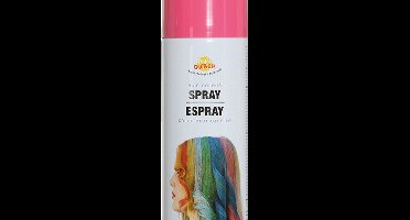 Fiestas Guirca Carnaval verkleed haar verf/spray - roze - spuitbus - 125 ml
