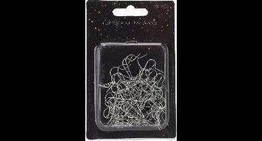 Christmas Decoration kerstbalhaakjes - 50x - zilver - 3,5