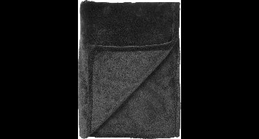 Dutch Decor - MARLEY - Plaid 150x200 cm - zachte fleece deken - extra dik - Raven - zwart