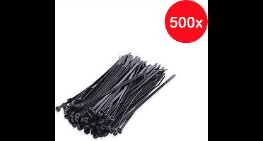 Kabelbinders - Tyraps - Tie wraps - Kabel organizer - 4x200mm - 500 stuks - Zwart