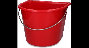 Vplast Emmer met vlakke kant 15 liter Rood