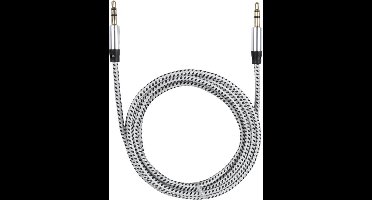 Q-Link stereo kabel 1.5 m zwart/wit